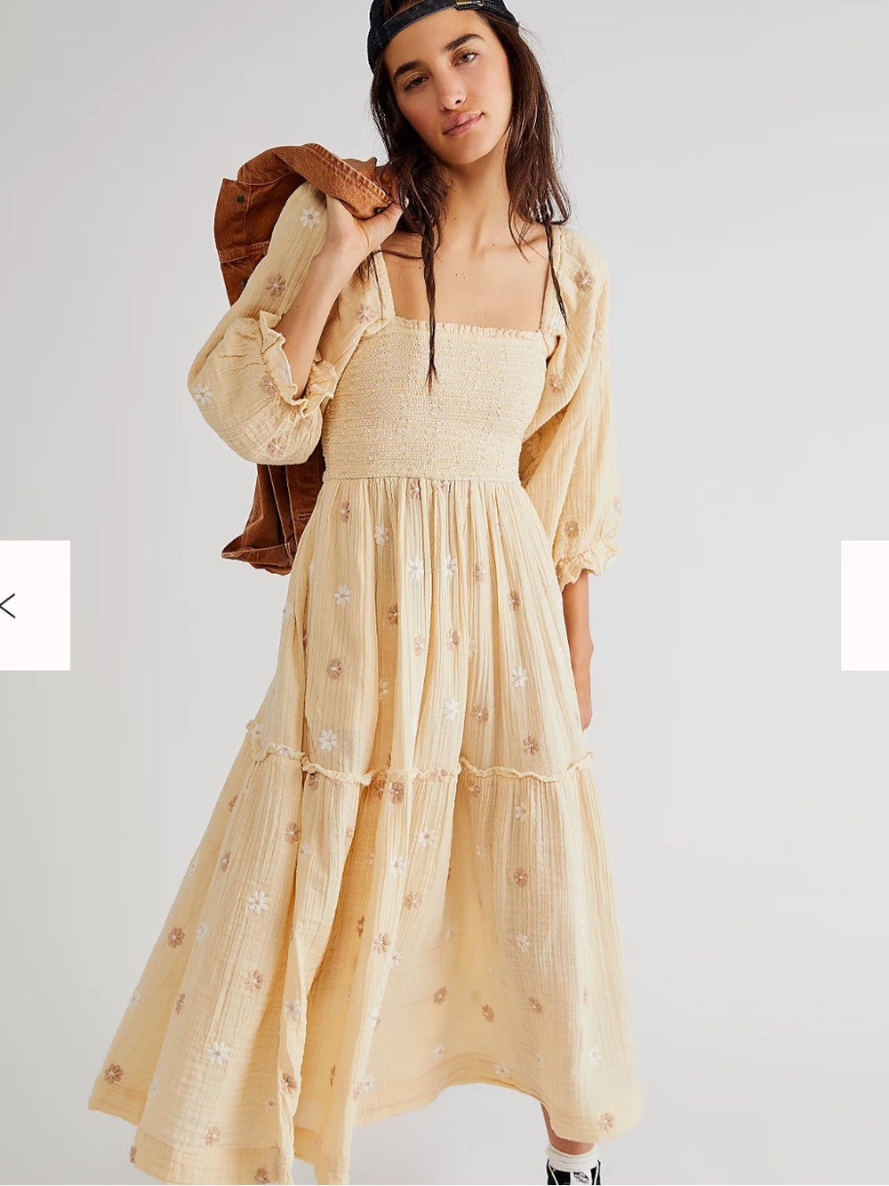 Free People Dahlia Embroidered Maxi Dress